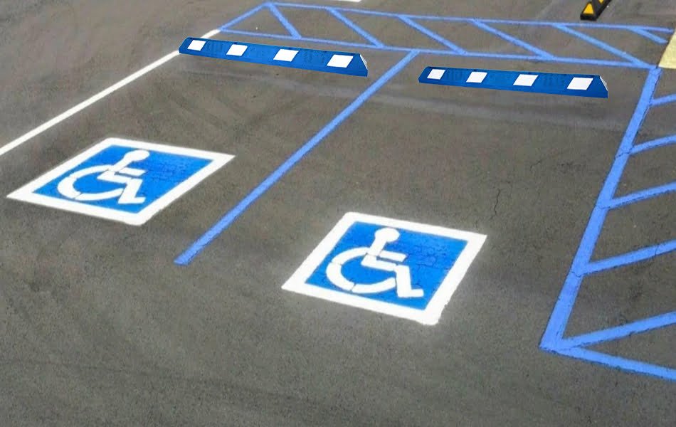 topes azules para zonas especiales